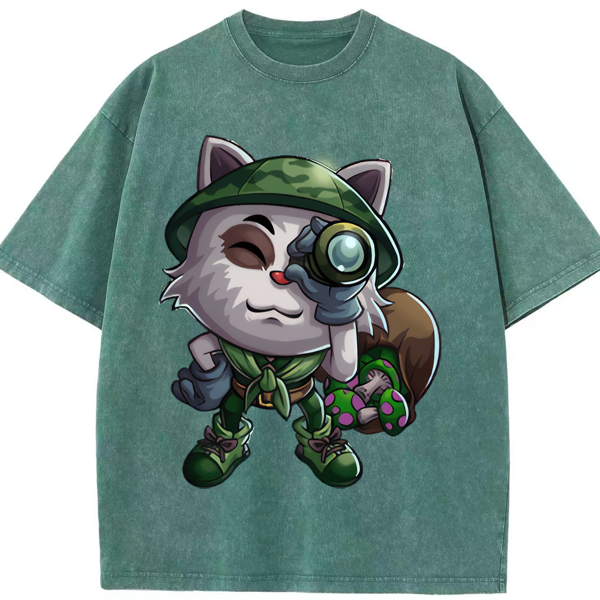 リーグ・オブ・レジェンド League of Legends LOL 綿100% ヴィンテージ風 半袖Tシャツ（フロントプリント）